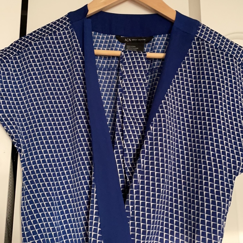Gorgeous royal blue and white Armani jumpsuit